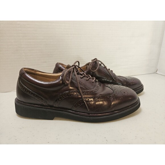 Florsheim Bristow Dress Shoes Burgundy Leather Bio Comfort Tech 12015 Size 9 D - Picture 1 of 13